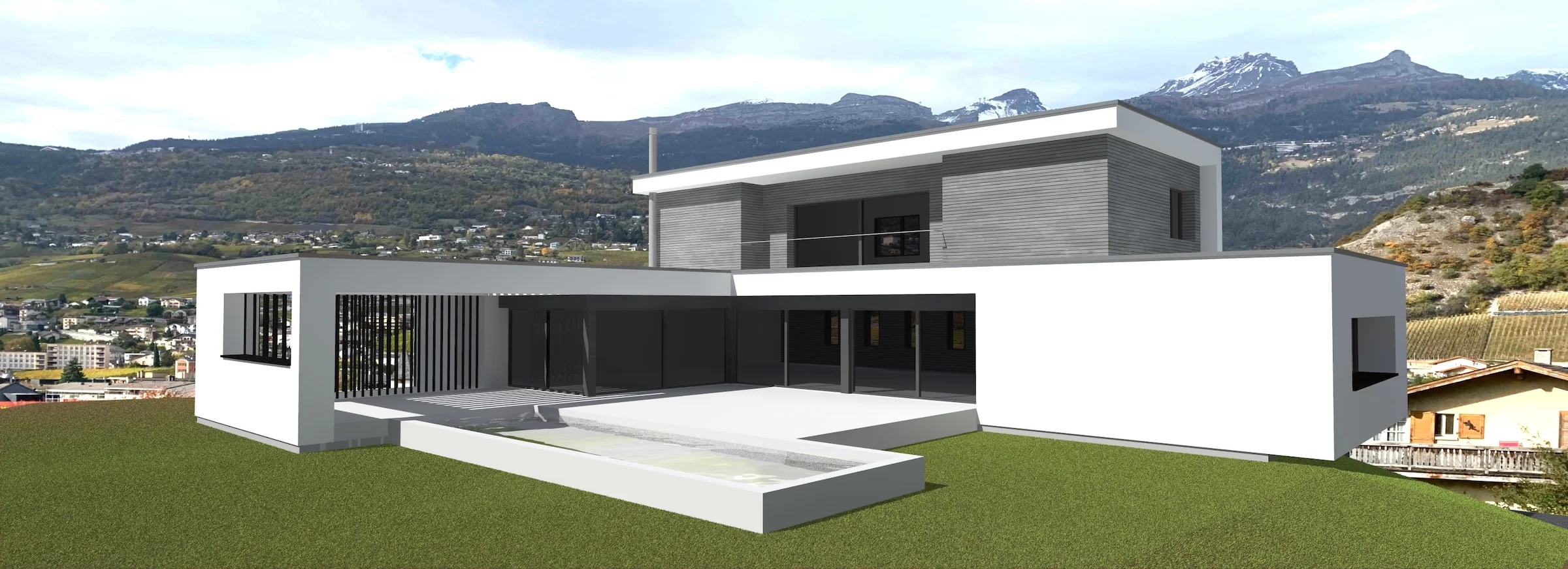 saez-architecte-villa-familiale-piscine-sion Villa familiale avec piscine conçue par Sáez Architecte à Sion