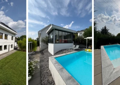 Villa familiale avec piscine et jardin d’hiver conçue par Sáez Architecte au Mont-sur-Lausanne