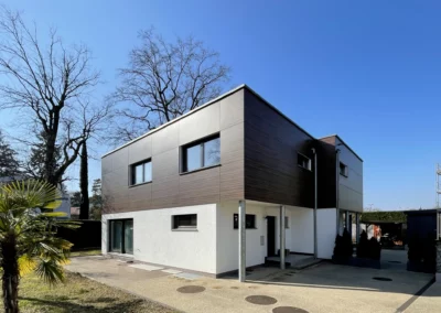 Villas mitoyennes conçues par Sáez Architecte à Chêne-Bougeries