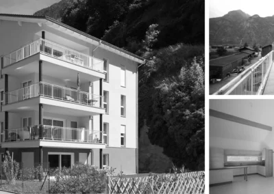 Immeuble locatif de 4 appartements réalisé par Sáez Architecte à Dorénaz
